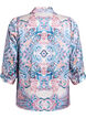 Bluse in Satin-Optik mit Paisleymuster und 3/4-&Auml;rmeln, Blau, Packshot image number 1