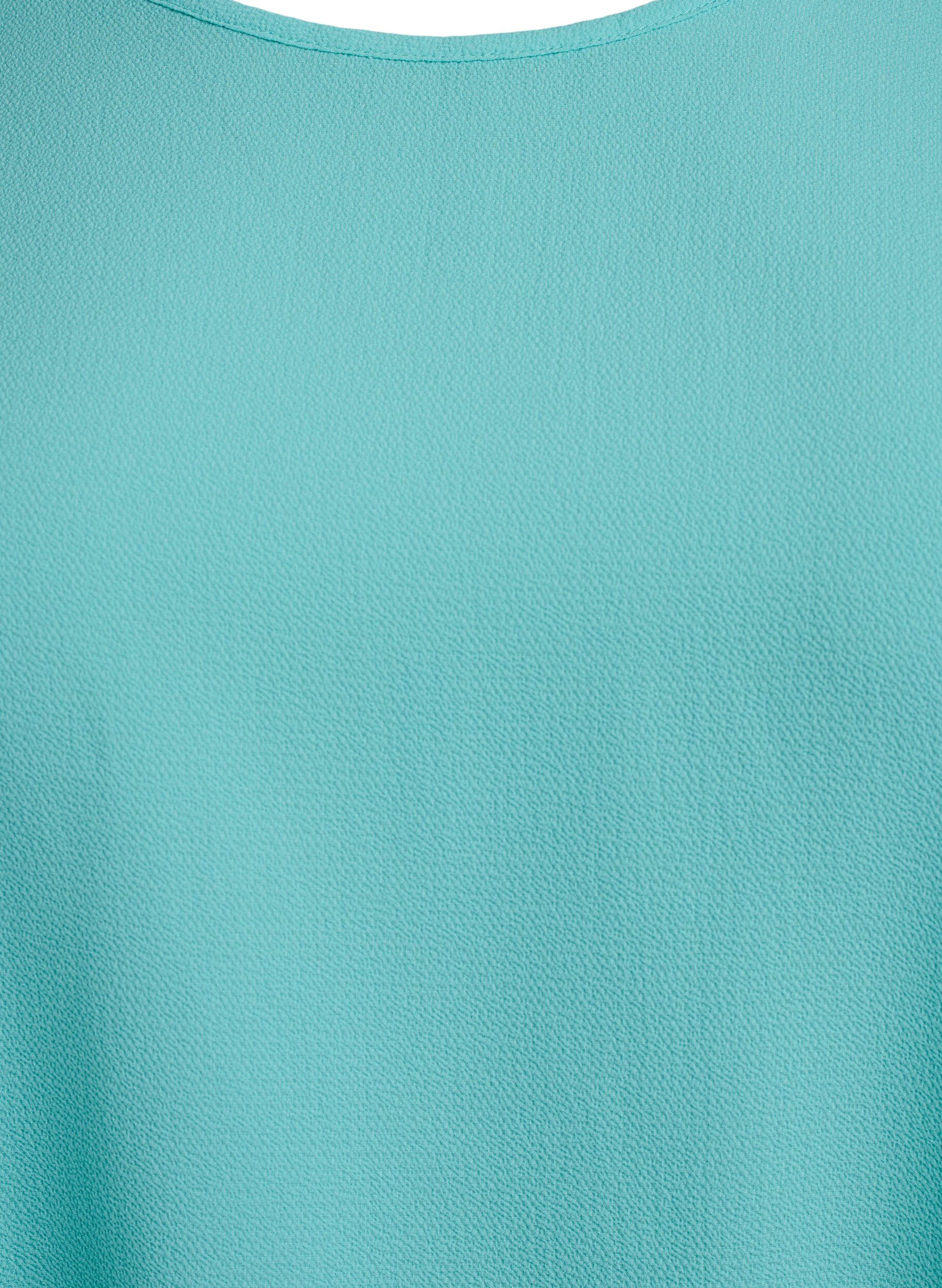 ZizziBluse mit kurzen &Auml;rmeln und einem Rundhalsausschnitt, Blau, Packshot image number 2