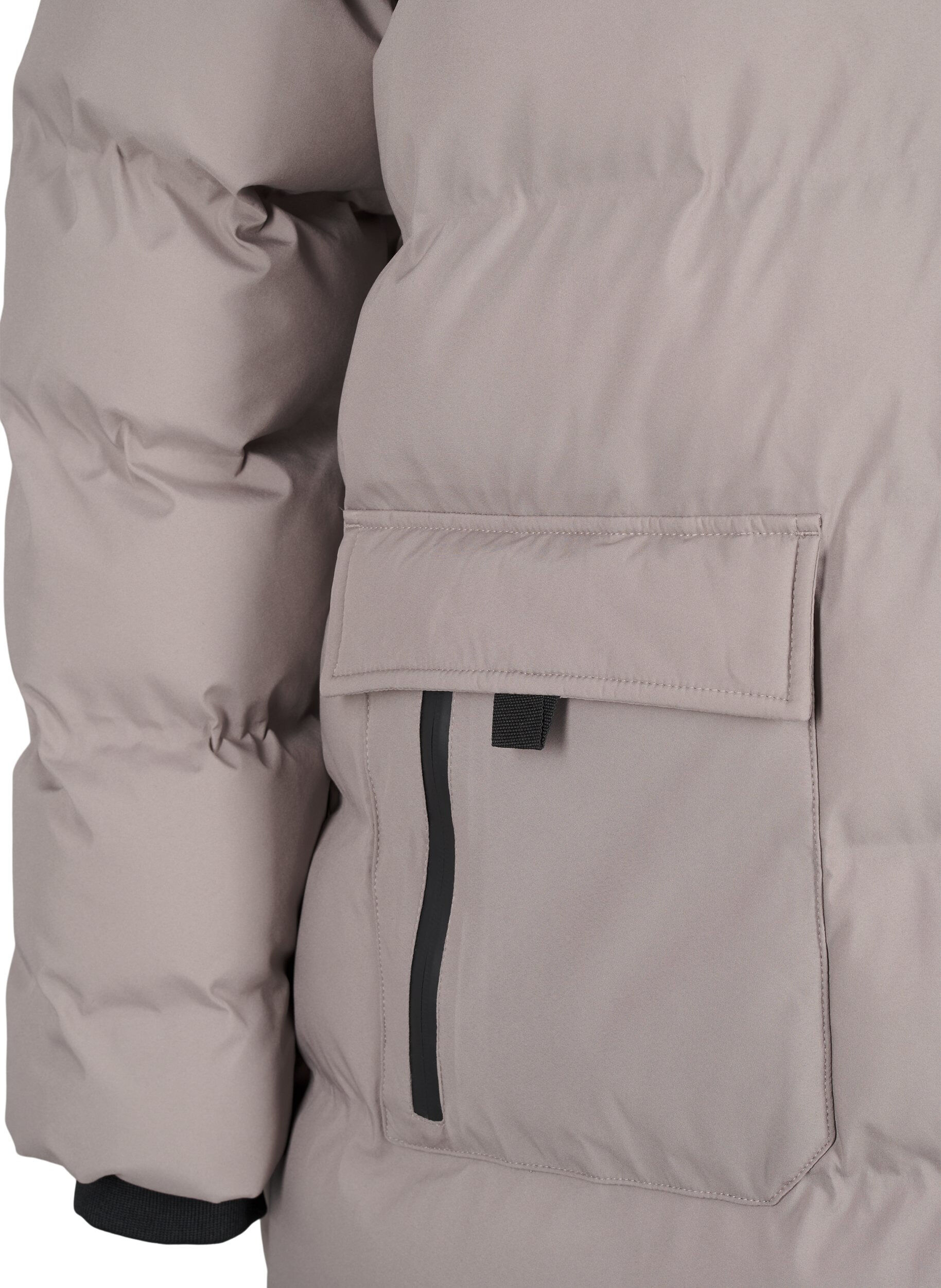 ZizziPuffermantel mit Kapuze und Taschen, Beige, Packshot image number 3