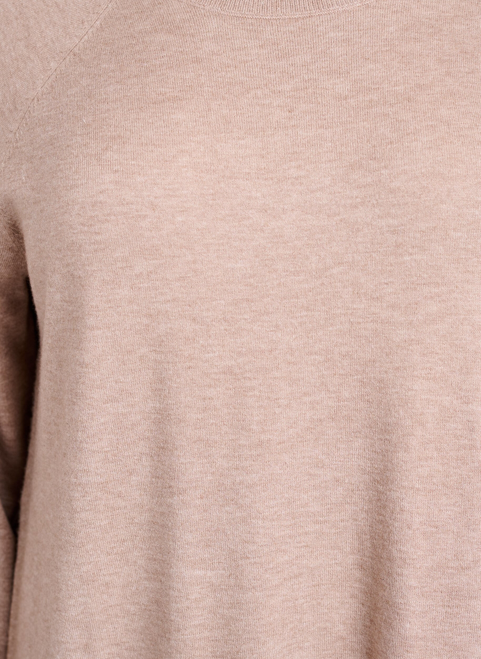 ZizziKurzes Strickkleid mit Raglan&auml;rmeln, Beige, Packshot image number 2