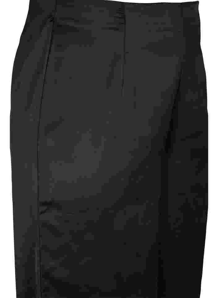Satinhose mit weiten Beinen, Black, Packshot image number 2