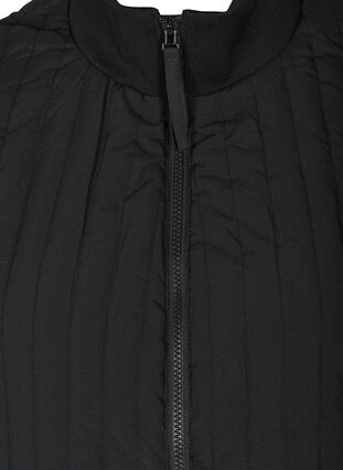 Kurze Weste mit hohem Kragen und Taschen, Black, Packshot image number 2