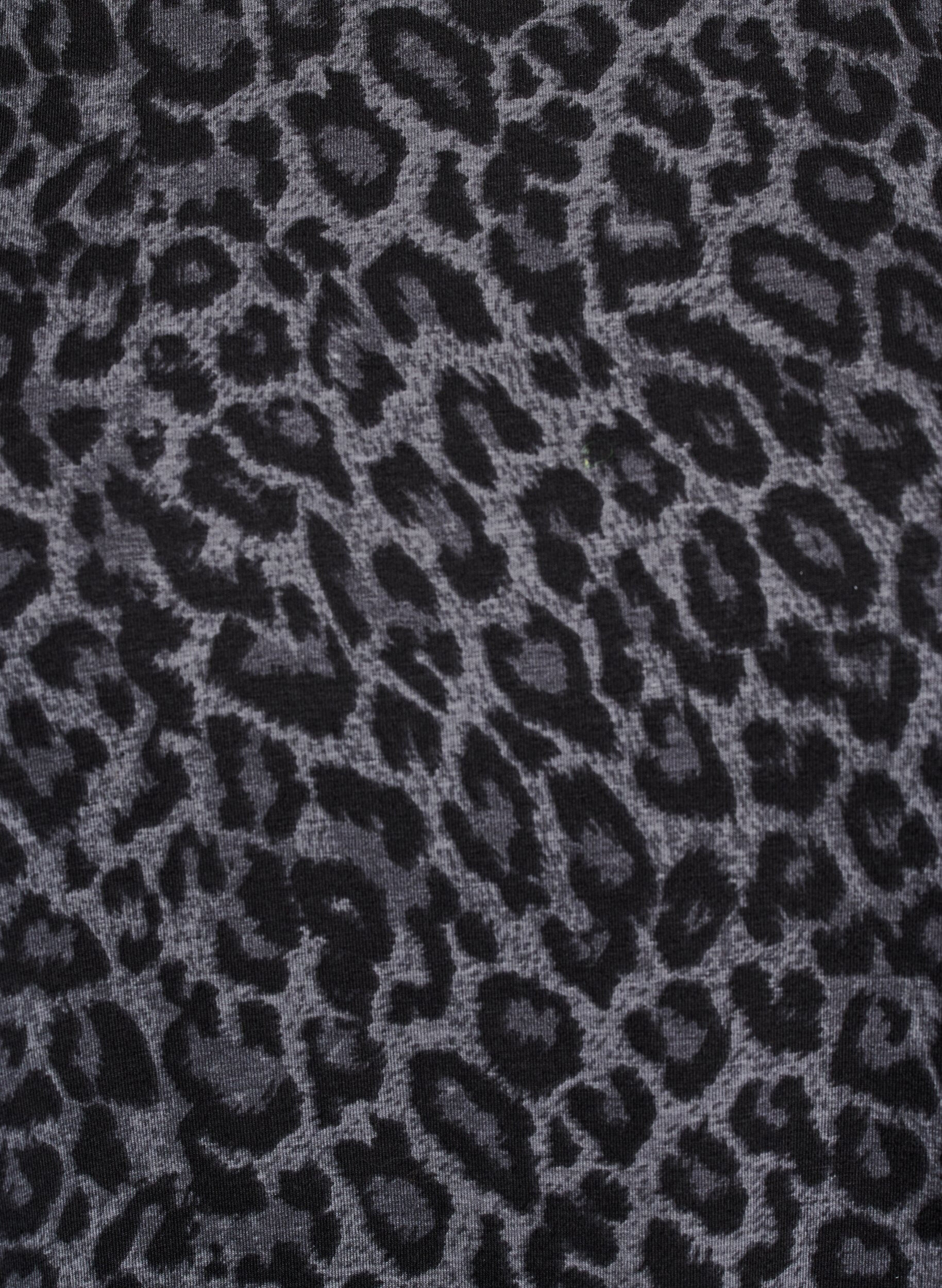 ZizziLangarmkleid mit Rundhalsausschnitt und Leopardenmuster, Dark Grey Leo, Packshot image number 2