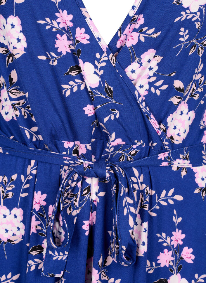 Wickelkleid aus Viskose mit kurzen Ärmeln, Bellwether AOP, Packshot image number 2