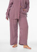 Lockere Nachthose mit Streifen und Herzen, Dunkles Bordeaux, Model image number 2