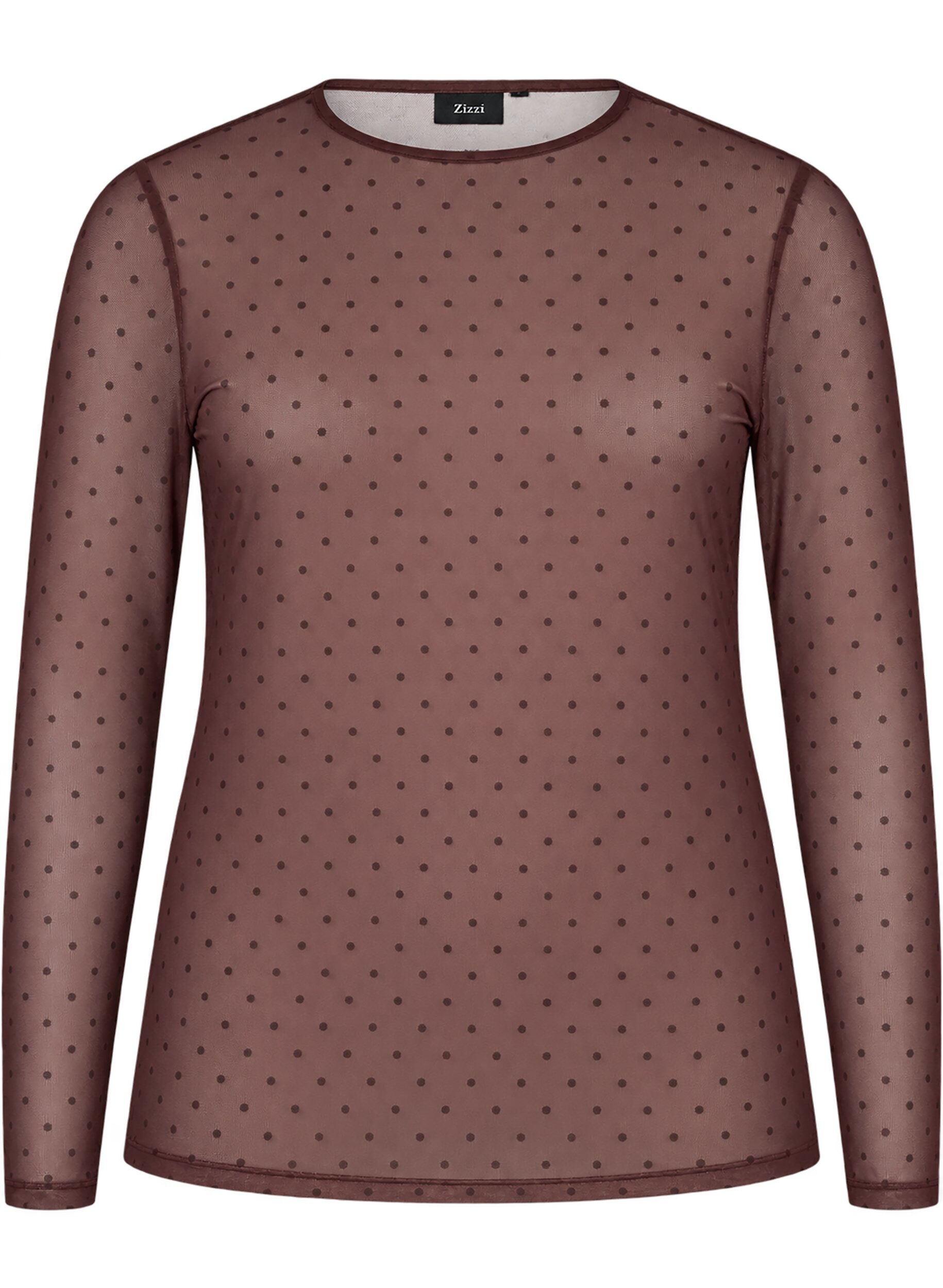 Bluse aus Mesh mit Print