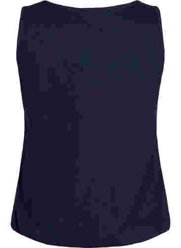 Top aus Baumwolle mit Spitzenbesatz, Navy Blazer, Packshot image number 1