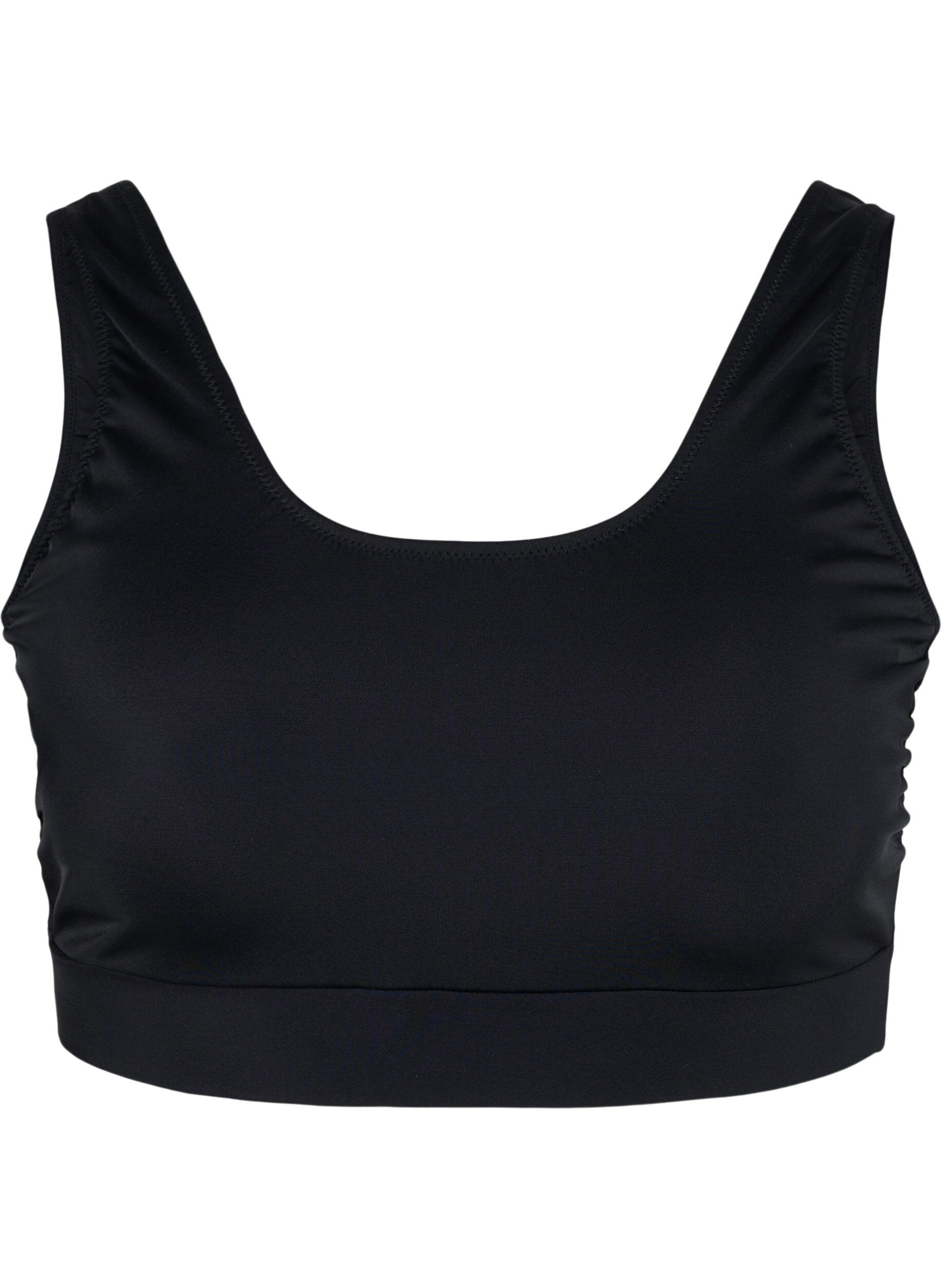 ZizziBikini-Top mit Rundhalsausschnitt, Black, Packshot image number 0