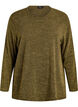 Lang&auml;rmelige Bluse mit Struktur, Gr&uuml;n, Packshot image number 0