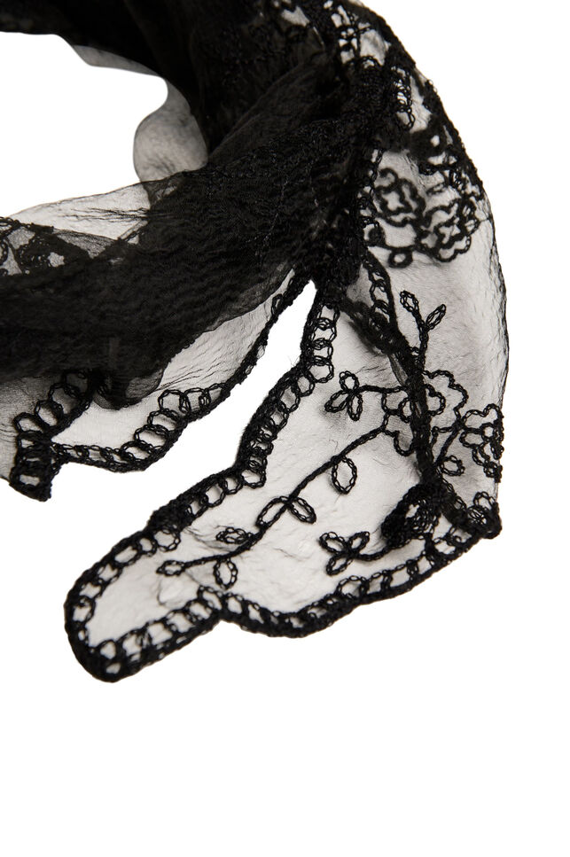 Dreieckiges Spitzentuch, Schwarz, Packshot image number 1