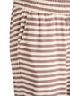 Gestreifte Schlafanzughose mit hoher Taille und weiten Beinen, Beige, Packshot image number 2