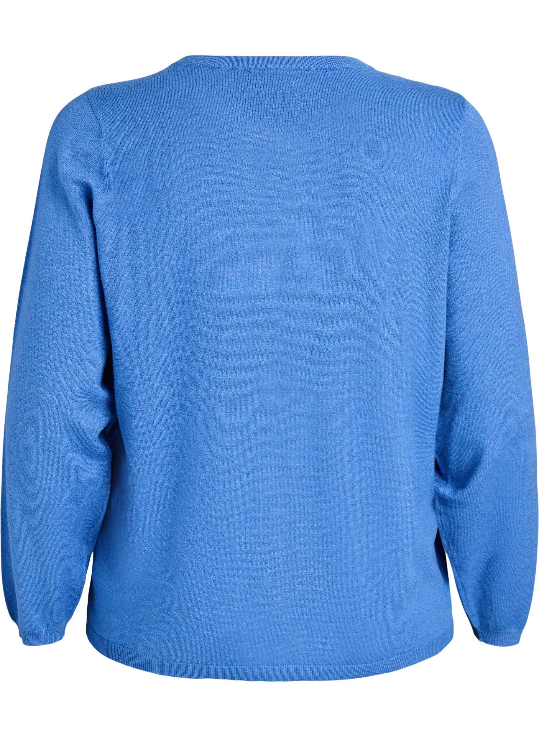 ZizziCardigan mit runden Kn&ouml;pfen, Blau, Packshot image number 1