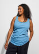 Top mit Spitzensaum, Blau, Model image number 3
