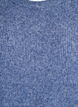 Melierte Strickbluse mit Rundhalsausschnitt, Blau, Packshot image number 2