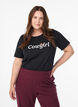 T-Shirt mit Print, Schwarz, Model image number 0