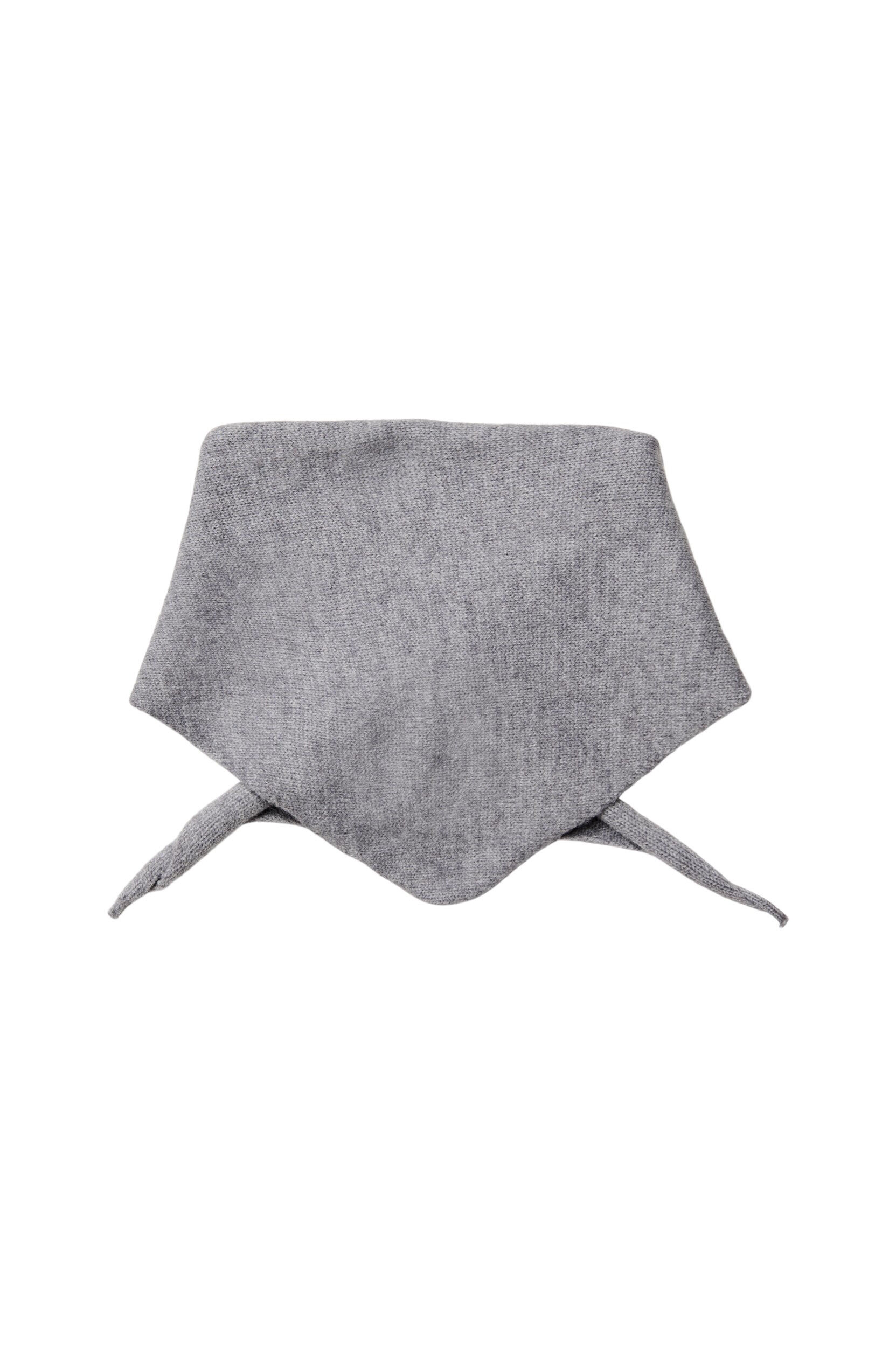 ZizziGestricktes Dreieckstuch, Grau, Packshot image number 1