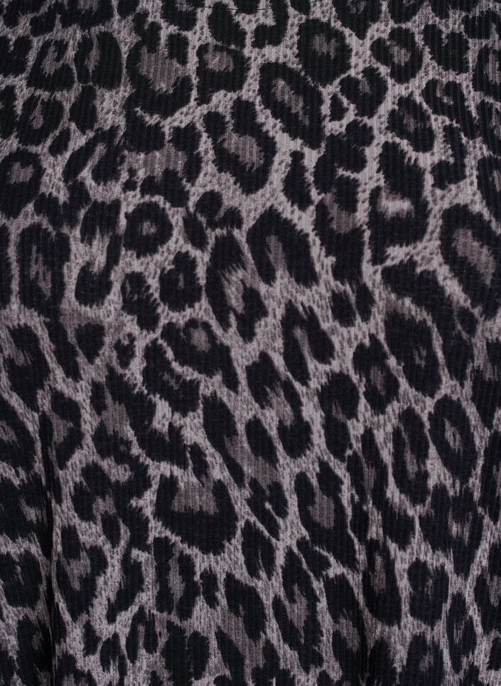Bluse mit langen &Auml;rmeln und Leopardenmuster, Grau, Packshot image number 2