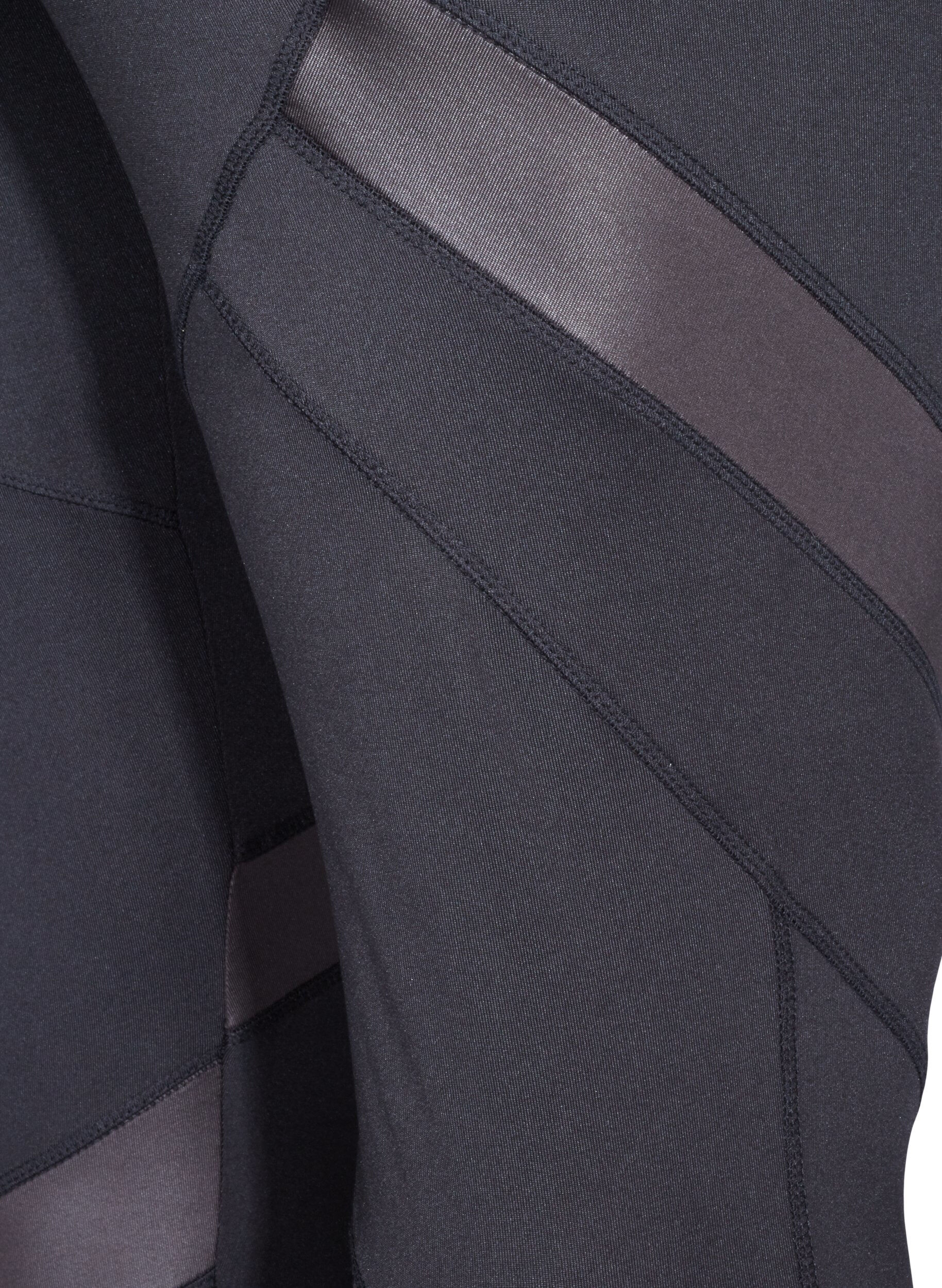 ZizziCropped Trainingsleggings mit Mesh, Black, Packshot image number 3