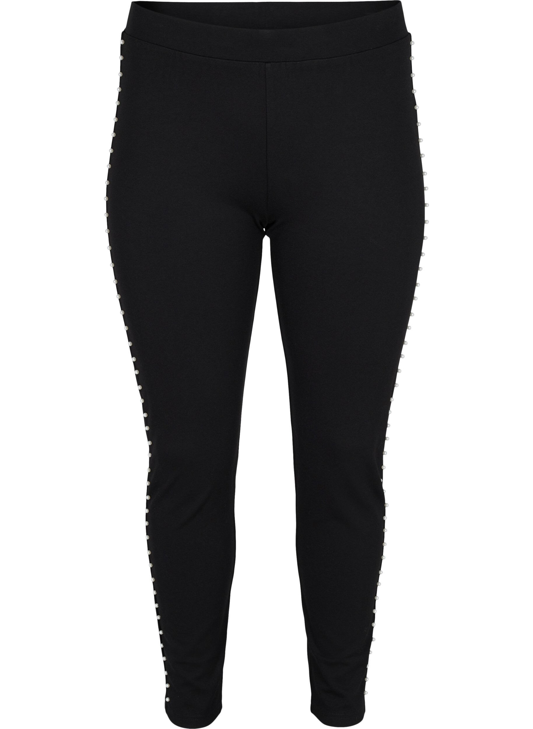 ZizziLeggings mit Perlen, Black, Packshot image number 0