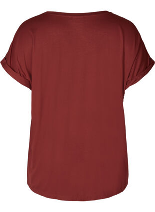 T-Shirt mit Rundhals, Madder Brown, Packshot image number 1