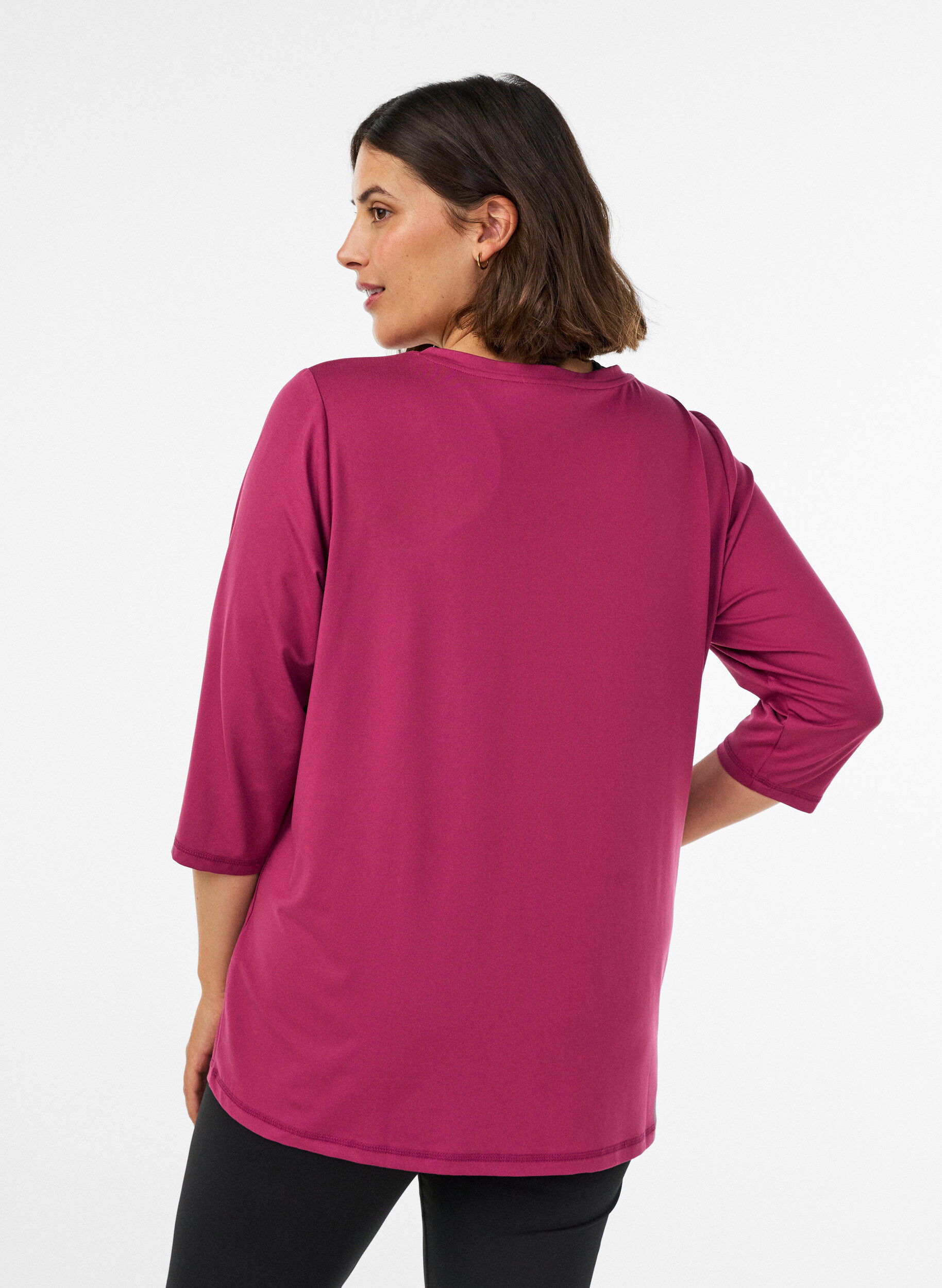 ZizziTrainingsshirt mit 3/4-&Auml;rmeln, Pink, Model image number 2