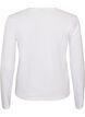 Langarm-Basic-T-Shirt mit Rundhalsausschnitt, Wei&szlig;, Packshot image number 1