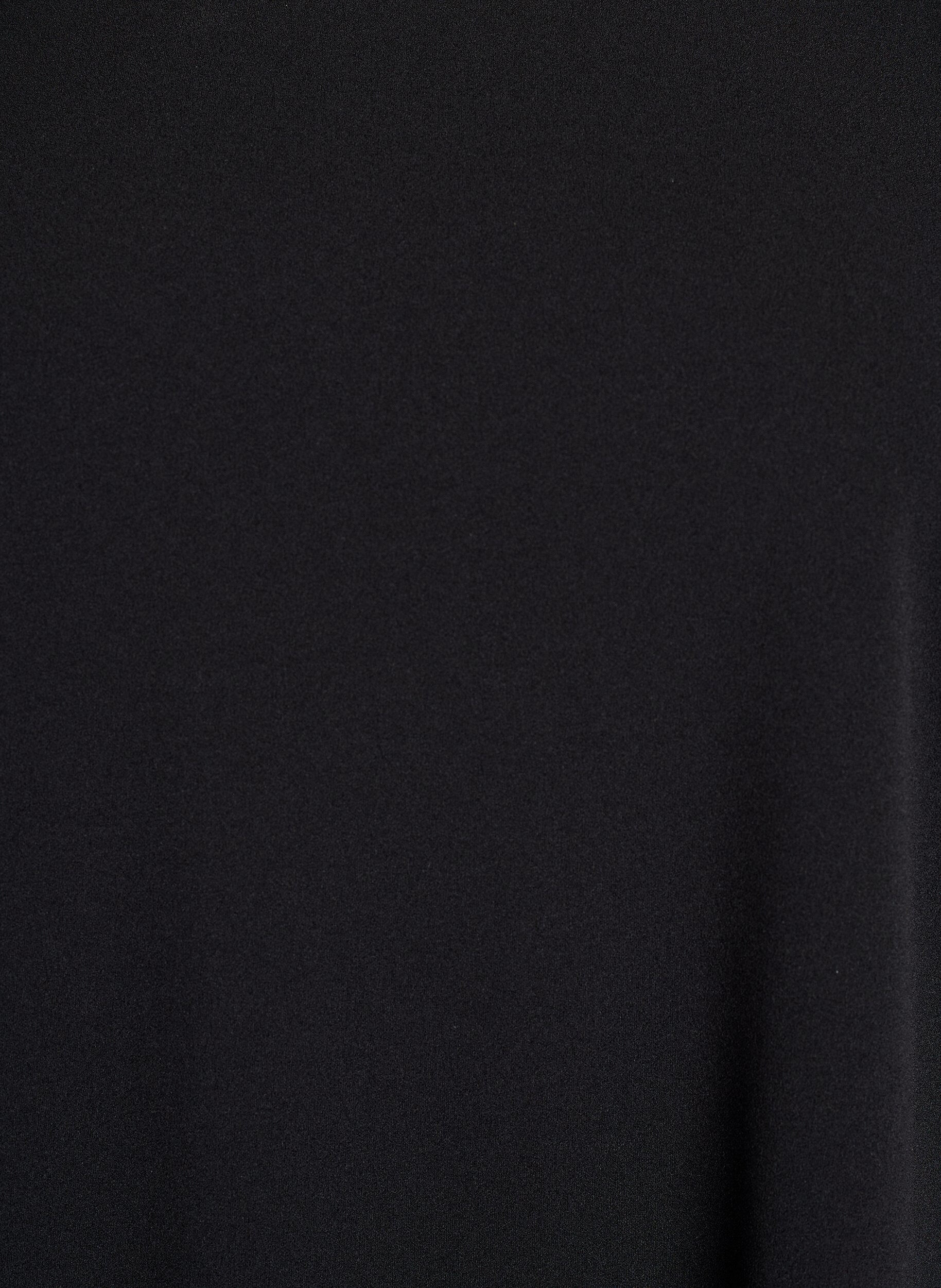 ZizziKurz geschnittenes A-Linien Kleid aus Webstoff mit 3/4 &Auml;rmeln, Schwarz, Packshot image number 2