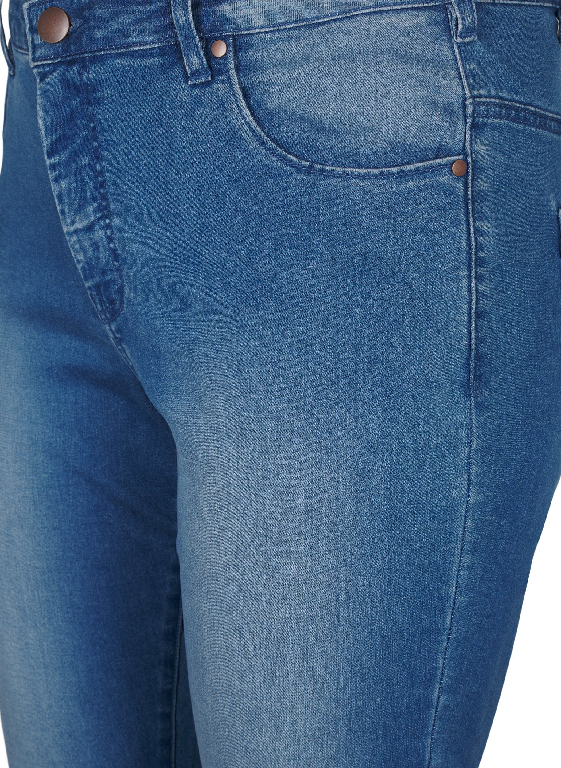 ZizziSlim Fit Emily Jeans mit normaler Taillenh&ouml;he, Blau, Packshot image number 2