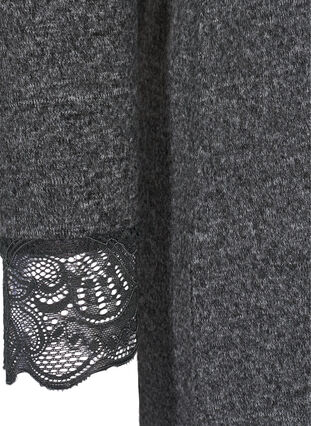 Kleid mit langen Ärmeln, Dark Grey Melange, Packshot image number 3