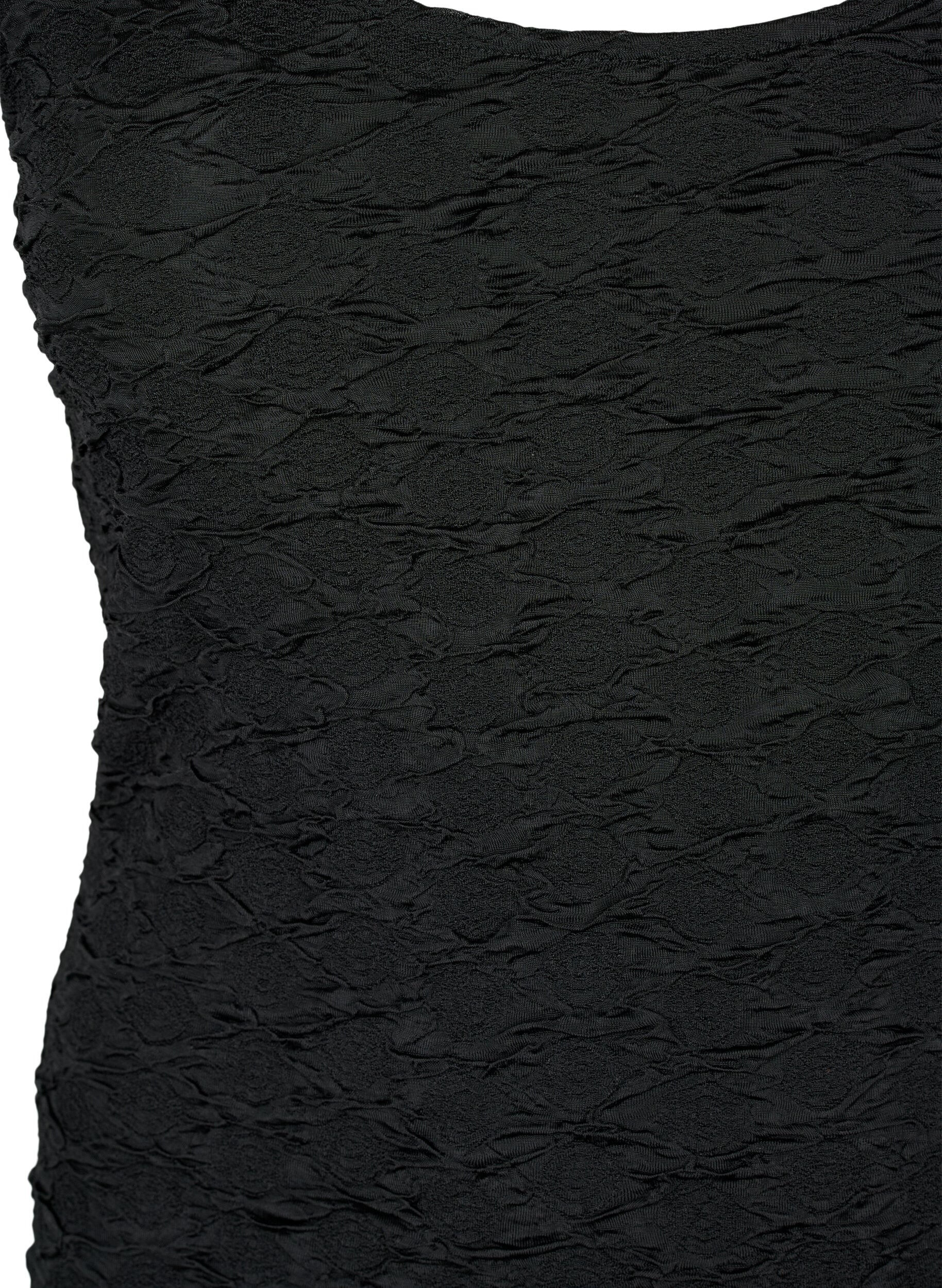 Zizzi&Auml;rmelloser Bodystocking mit strukturierter Textur, Black, Packshot image number 2