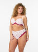 Gebl&uuml;mter Brazilian Slip mit Spitze, Rot, Model image number 1