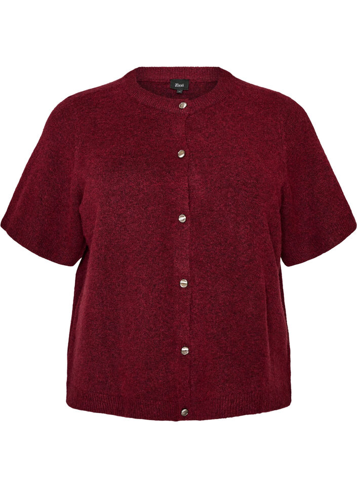 Strickjacke mit kurzen &Auml;rmeln, Rot, Packshot image number 0