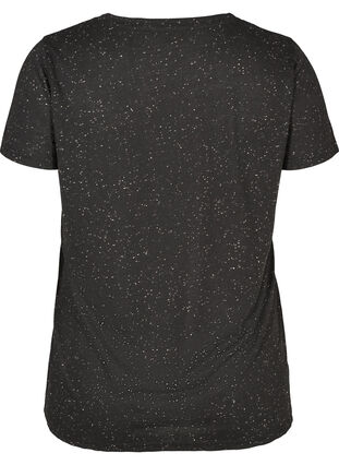 T-Shirt mit V-Ausschnitt, Black, Packshot image number 1