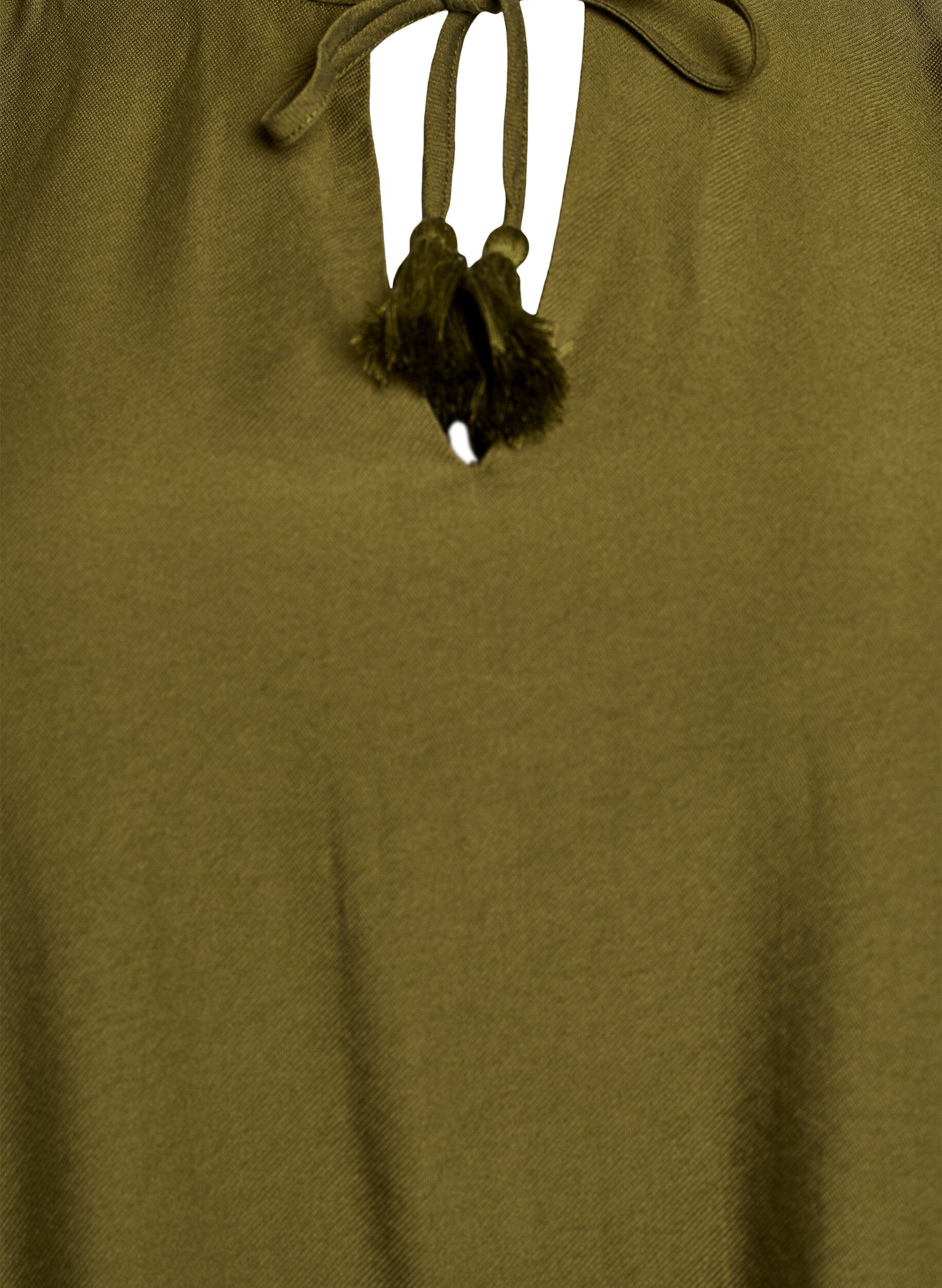 ZizziKurzes A-Linien-Kleid mit R&uuml;schen., Gr&uuml;n, Packshot image number 2