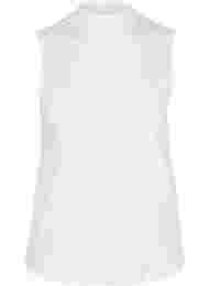 Hochgeschnittenes Baumwolltop mit gerippter Struktur, Bright White, Packshot