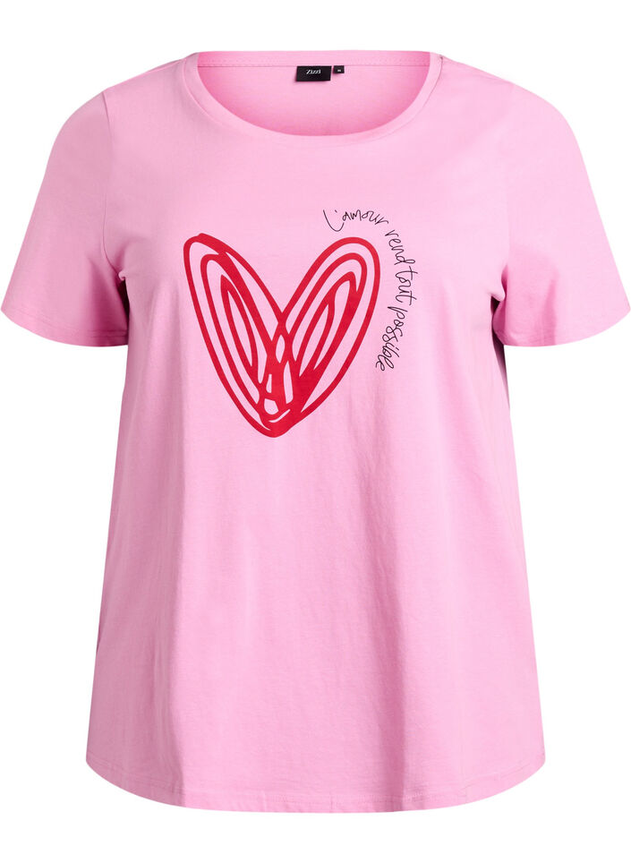 Baumwoll-T-Shirt mit Motiv, Begonia P. w. Heart, Packshot image number 0