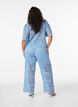 Hoch taillierte Spitzenhose mit geraden Beinen, Blau, Model image number 1