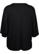 Bluse aus Jersey mit ellbogenlangen Ballon&auml;rmeln, Schwarz, Packshot image number 1
