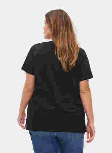 2er-Pack basic T-Shirts aus Baumwolle, Black/Black, Model image number 1