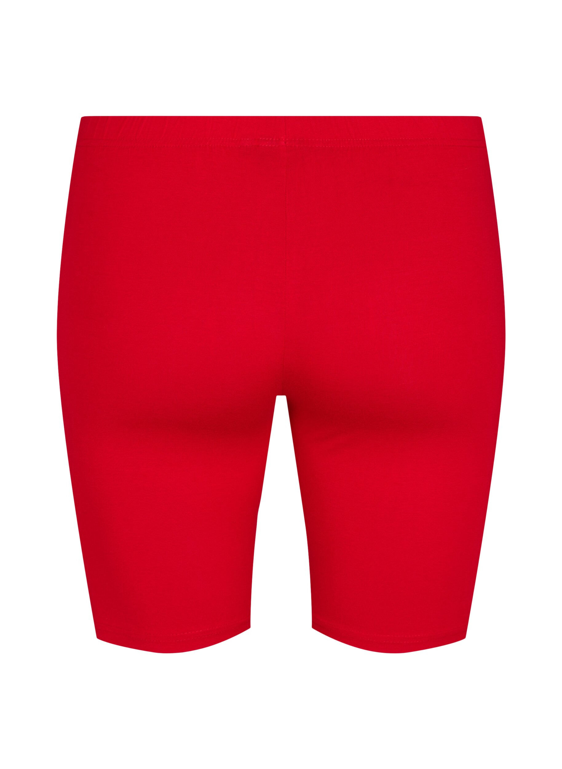 ZizziEinfarbige Basic Radlershorts, Rot, Packshot image number 1