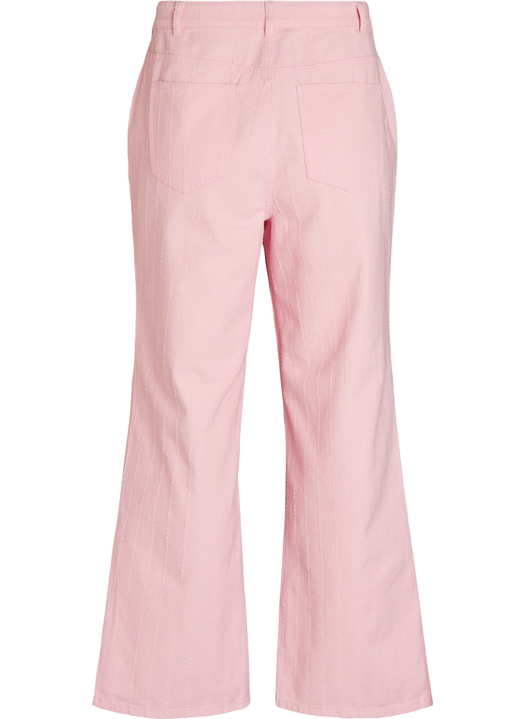 ZizziMyra Jeans aus farbigem Denim mit weiter Passform und strukturiertem Muster, Rot, Packshot image number 1