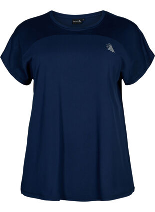 Trainings-T-Shirt mit Rundhalsausschnitt, Black Iris ASS, Packshot image number 0