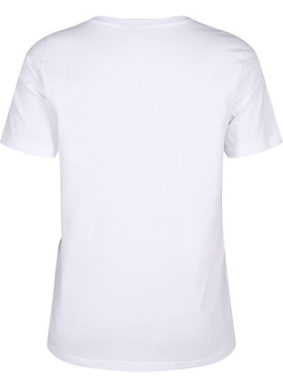 Baumwoll-T-Shirt mit Textaufdruck, B. White w. Flower, Packshot image number 1