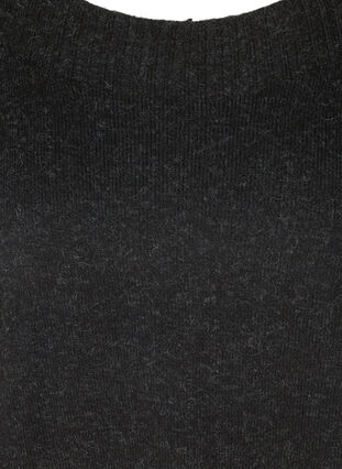 Strickbluse mit Ballonärmeln, Black, Packshot image number 2