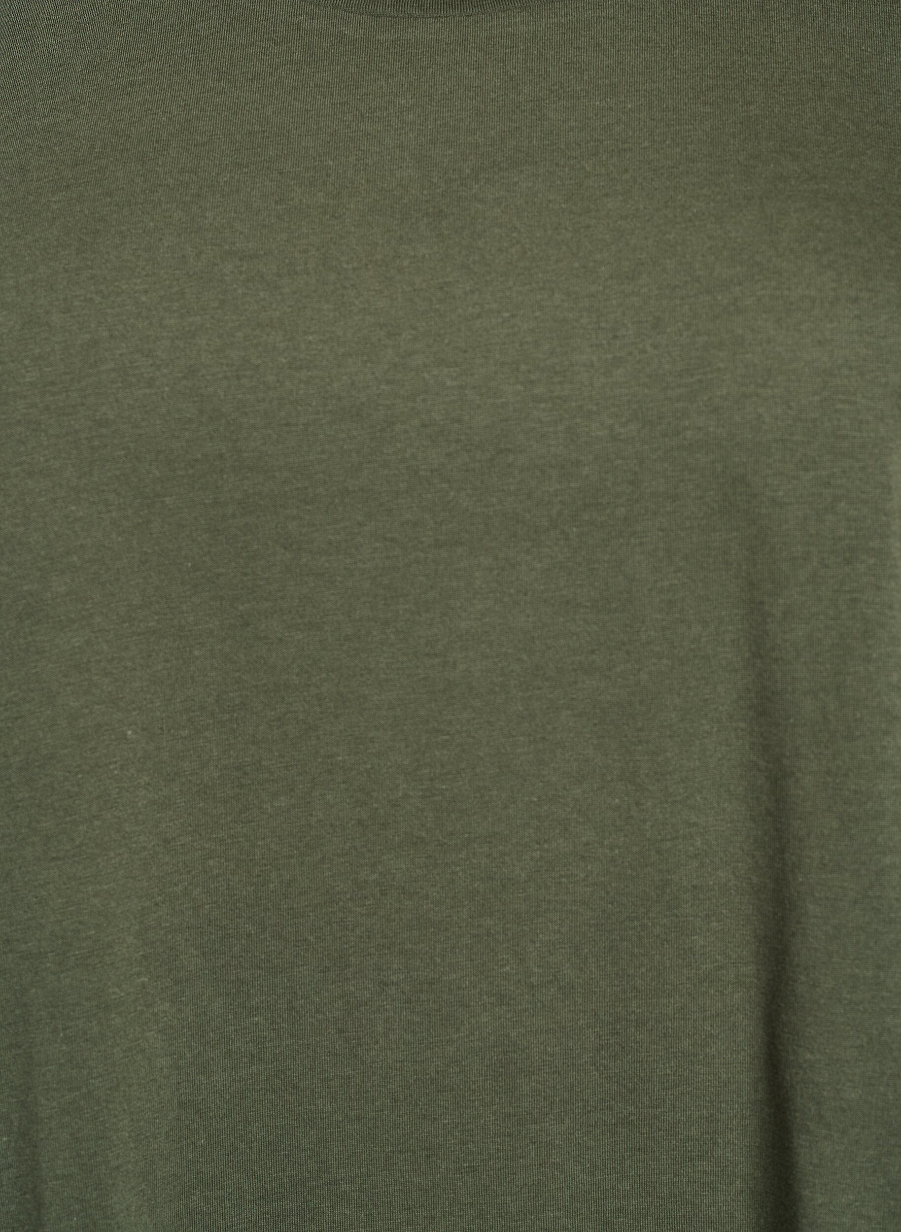 ZizziKurz&auml;rmeliges T-Shirt aus Baumwollmischgewebe, Gr&uuml;n, Packshot image number 2