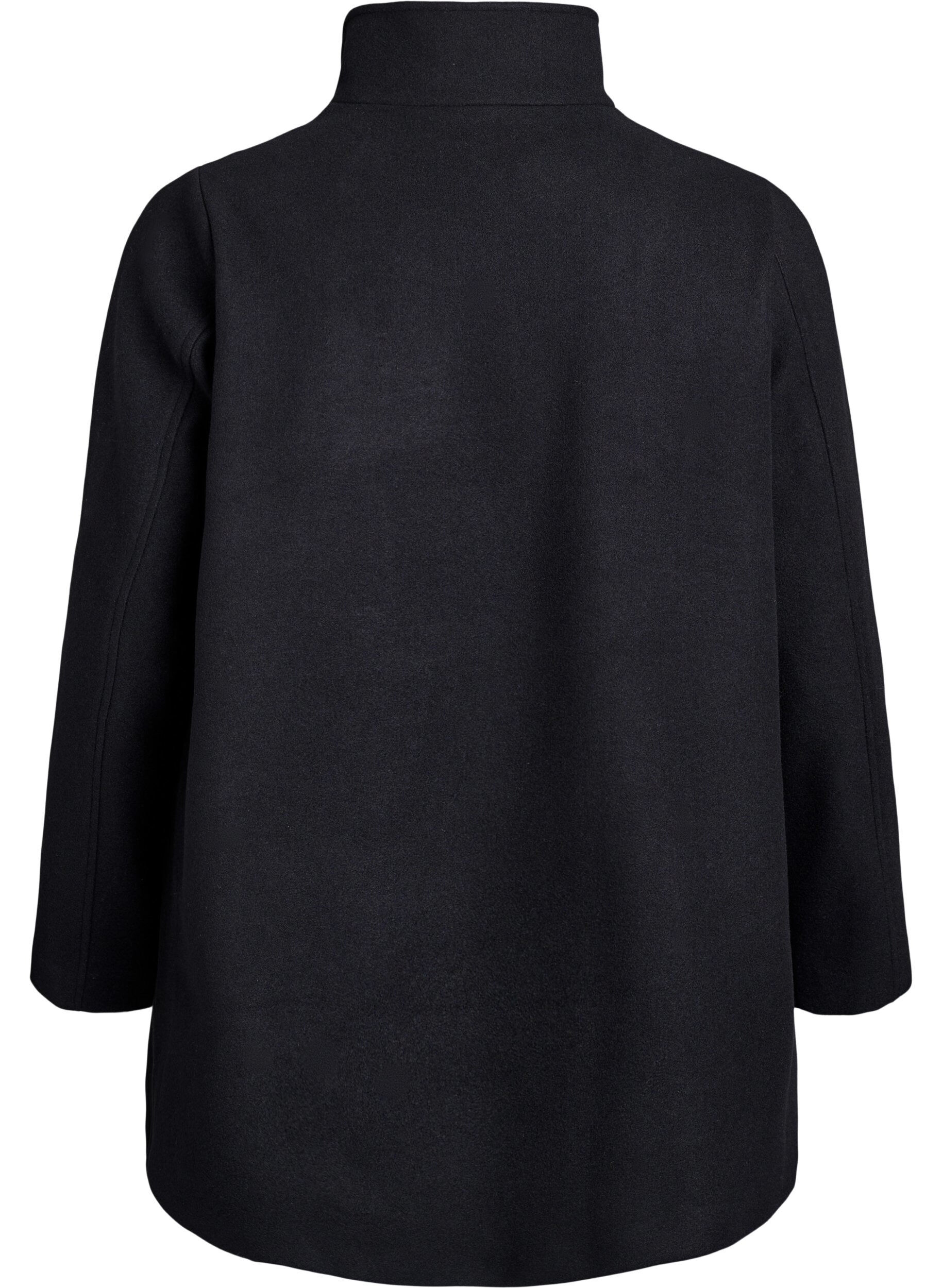 ZizziKurzmantel in A-Linie, Schwarz, Packshot image number 1