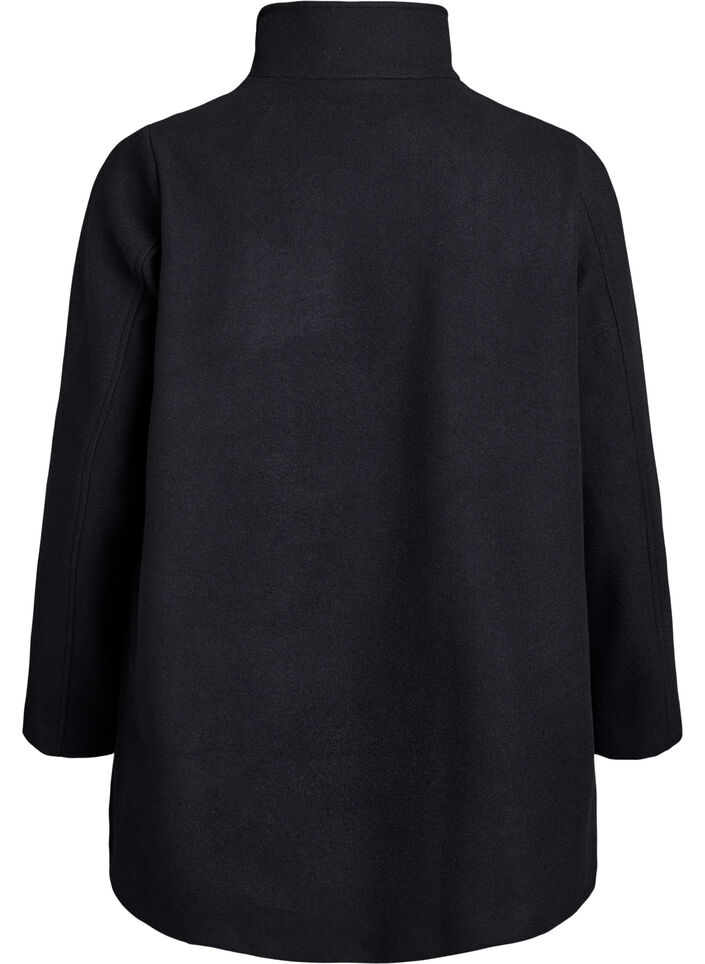 Kurzmantel in A-Linie, Schwarz, Packshot image number 1