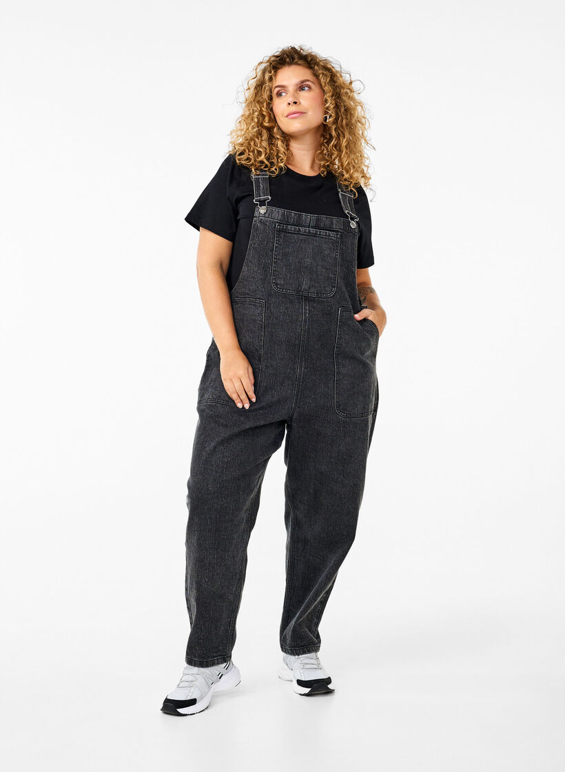 Jeans-Overall, Dark Grey Denim, Model image number 0