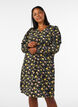 Gemustertes Kleid aus Viskose mit langen &Auml;rmeln, Schwarz, Model image number 0