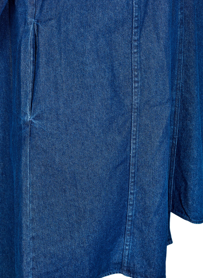 Jeanskleid mit 3/4-&Auml;rmeln, Blau, Packshot image number 3